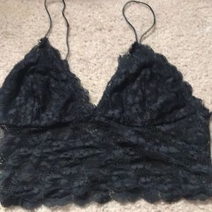 Black lace bralette